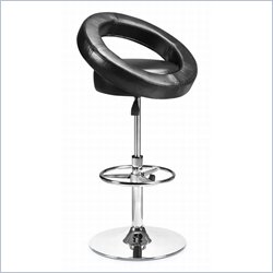 Zuo Topsy Bar Stool in Black