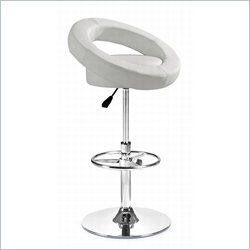 Zuo Topsy Bar Stool in White