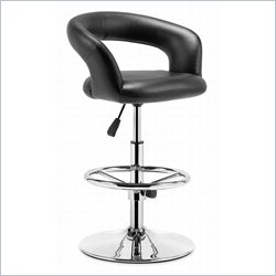 Zuo Flute Bar Chair in Black