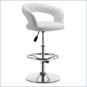 Zuo Flute Bar Chair in White