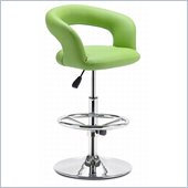 Zuo Flute Bar Chair in Green
