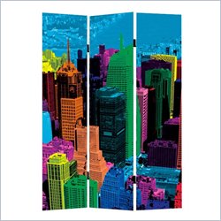 Zuo Cityscape Folding Screen in Multicolor