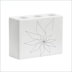 Zuo Blair Triple Candle Holder in White