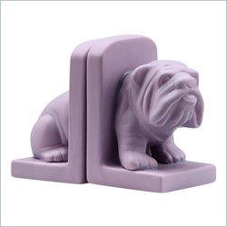 Zuo Bulldog Bookend in Purple
