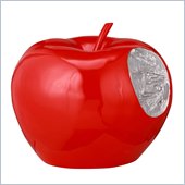 Zuo Bitten Apple Sculpture in Red