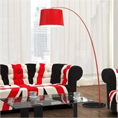 Zuo Twisty Floor Lamp in Red with Black Base