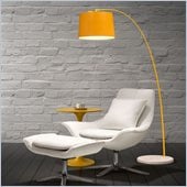 Zuo Twisty Floor Lamp in Yellow with White Base