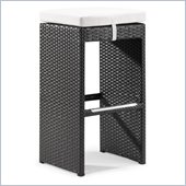 ZUO Agadir Outdoor Synthetic Weave Dining Single Bench in Espresso