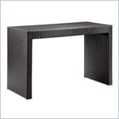 ZUO Agadir Outdoor Synthetic Weave Dining Table in Espresso