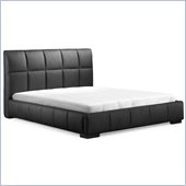 ZUO Amelie Modern Leatherette Platform Bed in Black