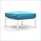 ZUO Copacabana Outdoor Polyster Fiber Ottoman in Turquoise