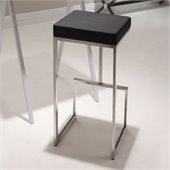 ZUO Darwen Modern Leatherette Bar Chair in Black