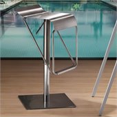 ZUO Dazzer Modern Stainless Steel Barstool in Stainless Steel