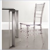 ZUO Diamond Modern Plastic Dining Chair in Transparent