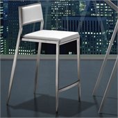 ZUO Dolemite Modern Leatherette Counter Chair in White