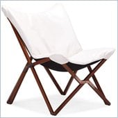 ZUO Draper Modern Leatherette Lounge Chair in White