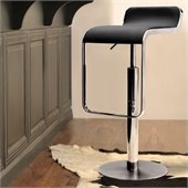 ZUO Equino Modern Leatherette Barstool in Black