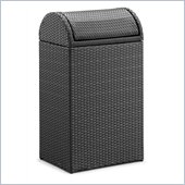 ZUO Gandia Outdoor Synthetic Weave Rubbish Bin in Espresso