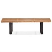 ZUO HeyWood Modern Wood Double Bench in Natural