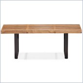 ZUO HeyWood Modern Wood Single Bench in Natural