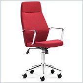 ZUO Holt Modern Fabric Molded Foam High Back Office Chair in Red