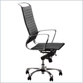 ZUO Jackson Modern Leatherette High Back Office Chair in Black