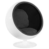 ZUO MIB Modern Fiber Glass Lounge Chair in Black