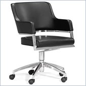 ZUO Performance Modern Leatherette Molded Foam Office Chair in Black