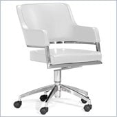 ZUO Performance Modern Leatherette Molded Foam Office Chair in White
