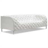 ZUO Providence Modern Leatherette Sofa in White