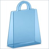 ZUO Purse Modern Acrylic Magazine Rack in Transparent Blue