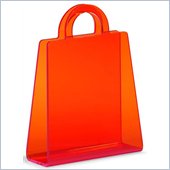 ZUO Purse Modern Acrylic Magazine Rack in Transparent Red