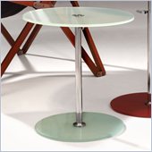 ZUO Radical Modern Tempered Glass Side Table in Frosted Glass