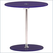 ZUO Radical Modern Tempered Glass Side Table in Purple