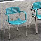ZUO Scope Modern Plastic Dining Chair in Blue