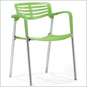 ZUO Scope Modern Plastic Dining Chair in Green