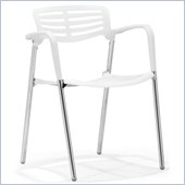 ZUO Scope Modern Plastic Dining Chair in White 