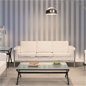 ZUO Singular Modern Leatherette Sofa in White
