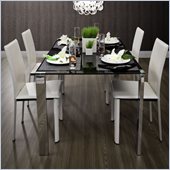 ZUO Slim Modern Painted Glass Dining Table in Espresso