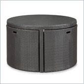 ZUO Tarfia Outdoor Synthetic Weave Dining Table Set in Espresso