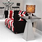 ZUO Tyrell Modern Painted Glass Coffee Table in Black