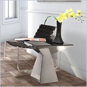 ZUO Tyrell Modern Painted Glass Side Table in Black