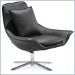 ADD TO YOUR SET: ZUO Vital Modern Leatherette Molded Foam Lounge Chair in Black