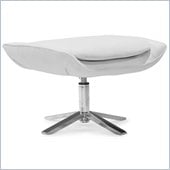 ZUO Vital Modern Leatherette Molded Foam Ottoman in White
