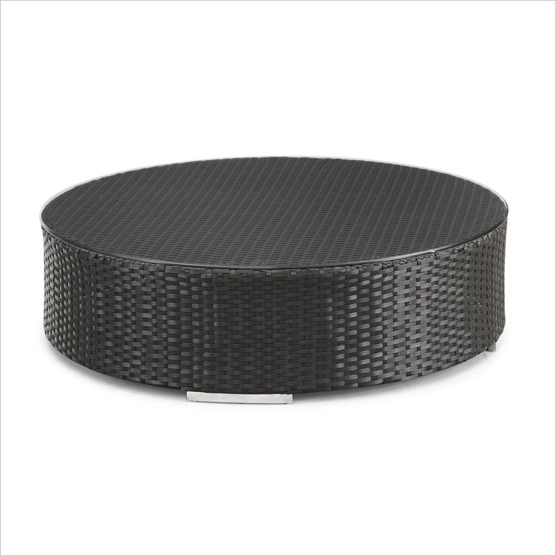 ZUO Waikiki Outdoor Synthetic Weave Coffee Table in Espresso