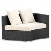 ZUO Waikiki Outdoor Synthetic Weave Corner Right in Espresso