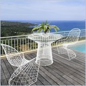 ZUO Wetherby Modern Glass Dining Table in White