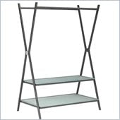 ZUO Xert Modern Frosted Glass Coat Shelf in Gray