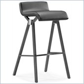 ZUO Xert Modern Leatherette Bar Chair in Gray