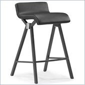 ZUO Xert Modern Leatherette Counter Chair in Gray